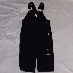 New 90s Winnie The Pooh Classic Disney Corduroy Black Overalls Onesie Vintage